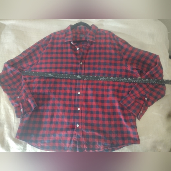 Untuckit Mens Long Sleeve Check Button Down Shirt XXXL Lumberjack 100%Cotton - Picture 7 of 11